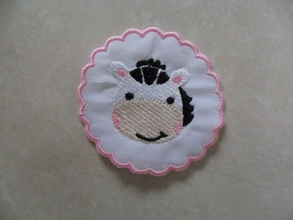 Patch Bordado Termocolante Tag Rosto De Zebra
