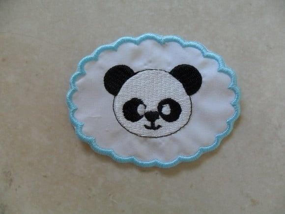 Patch Bordado Termocolante Tag Rosto De Panda