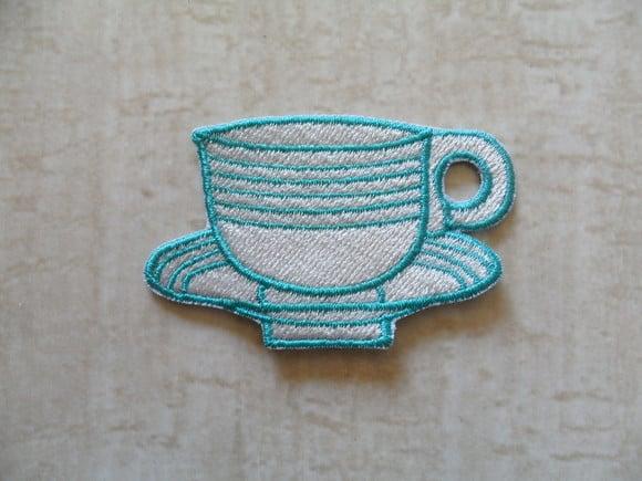 Patch Bordado Termocolante Xícara
