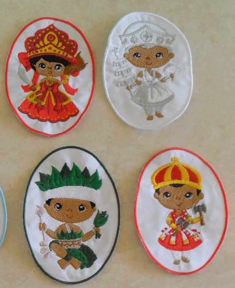 Kit 4 Peças-Patch Bordado termocolante Orixás