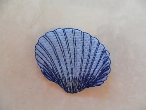 Patch Bordado Termocolante Concha do Mar Ii