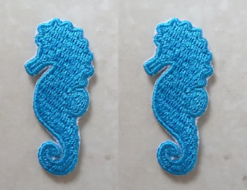Patch Bordado Termocolante Cavalo Marinho Menor