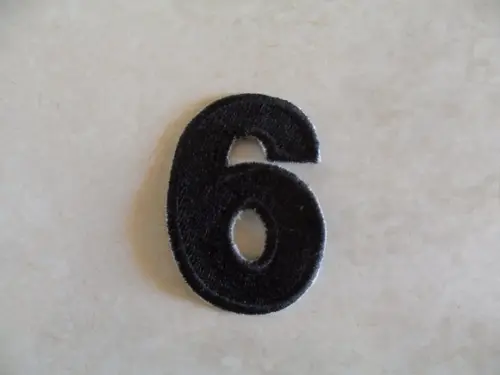 Patch Bordado Termocolante Número Seis