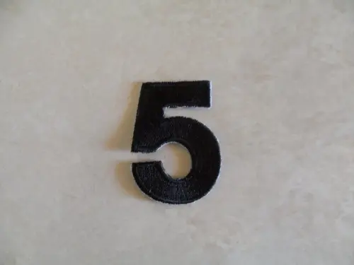 Patch Bordado Termocolante Número Cinco