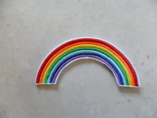 Patch Bordado Termocolante Arco Iris