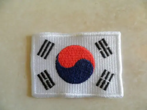 Patch Bordado Termocolante Bandeira da Coréia do Sul