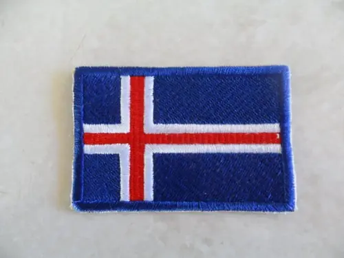 Patch Bordado Termocolante Bandeira da Islândia