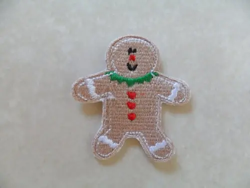 Patch Bordado Termocolante Biscoito De Natal