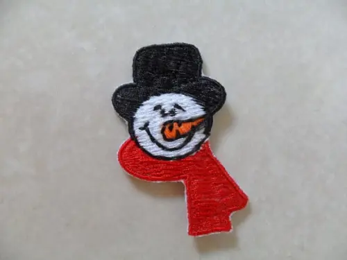 Patch Bordado Termocolante Boneco De Neve