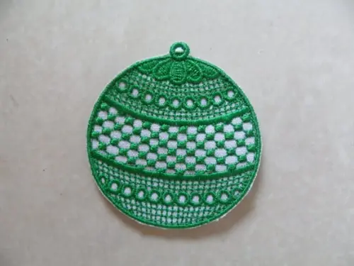 Patch Bordado Termocolante Bola Natal Verde