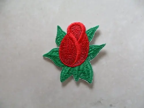 Patch Bordado Termocolante Botão De Rosa