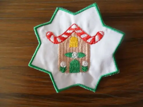 Patch Bordado Termocolante Casa De Natal Moldura