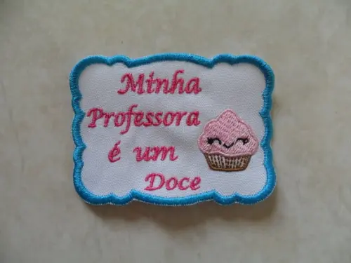 Patch Bordado Termocolante Doce Professora