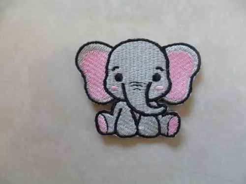 Patch Bordado Termocolante Elefante
