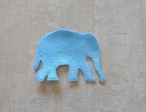 Patch Bordado Termocolante Elefante Silhueta