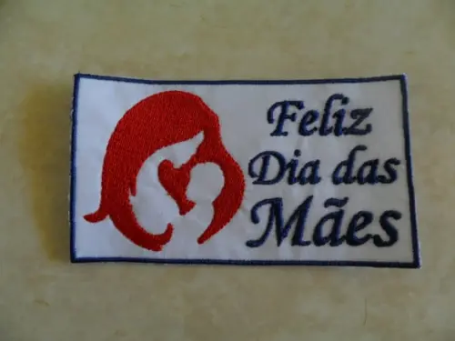Patch Bordado Termocolante Feliz Dia Das Mães II