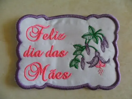 Patch Bordado Termocolante Feliz Dia Das Mães III