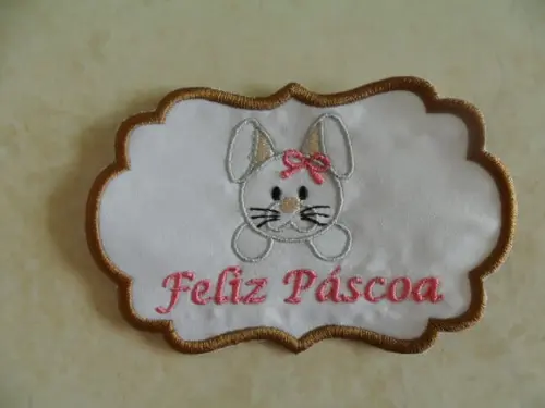 Patch Bordado Termocolante Feliz Páscoa III