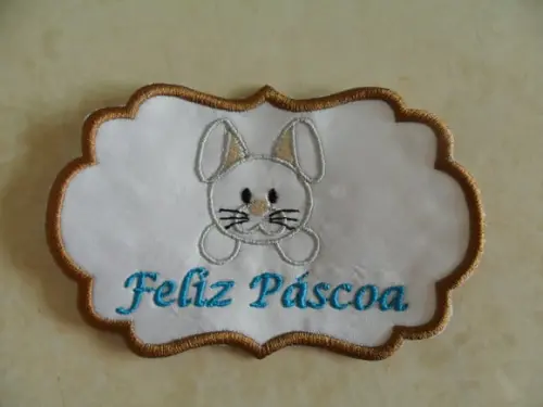 Patch Bordado Termocolante Feliz Páscoa I