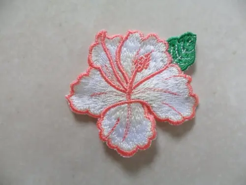 Patch Bordado Termocolante Flor Hibisco