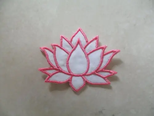 Patch Bordado Termocolante Flor de Lótus