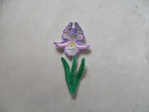 Patch Bordado Termocolante Flor Iris