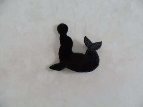 Patch Bordado Termocolante Foca com Bola