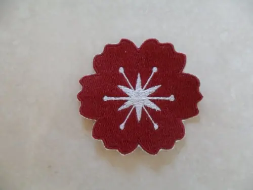 Patch Bordado Termocolante Flor Papoula