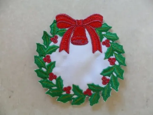 Patch Bordado Termocolante Guirlanda de Natal