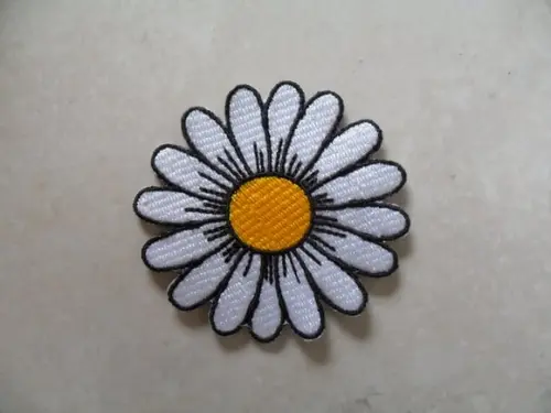 Patch Bordado Termocolante Flor Margarida