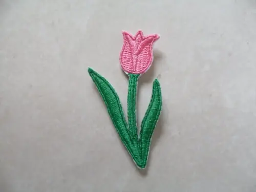 Patch Bordado Termocolante Flor Tulipa