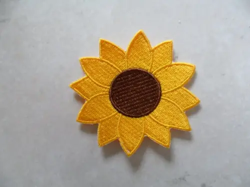 Patch Bordado Termocolante Girassol