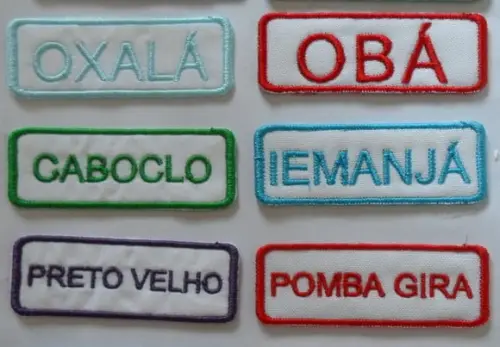 Patch Bordado Termocolante Kit 6 Nomes