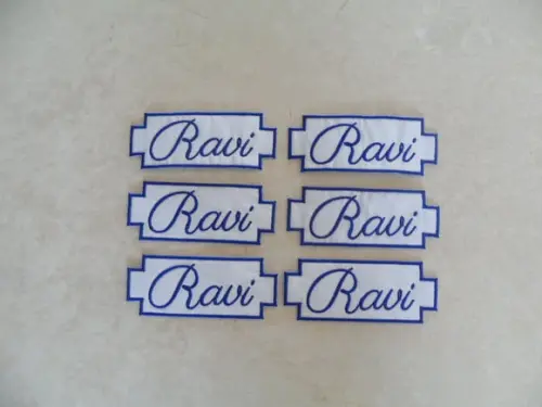 Patch Bordado Termocolante Kit 6 Tags Nome
