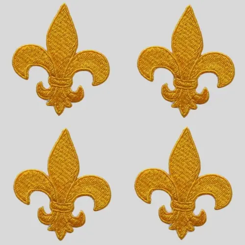 Patch Bordado Termocolante Kit Flor de Lis