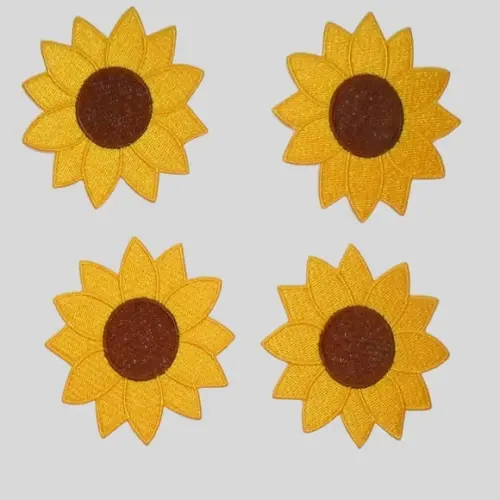 Patch Bordado Termocolante Kit Girassol