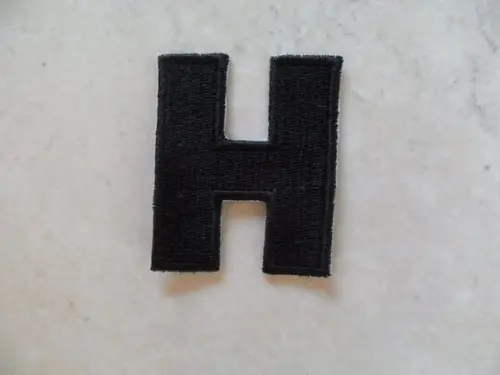 Patch Bordado Termocolante Letra H