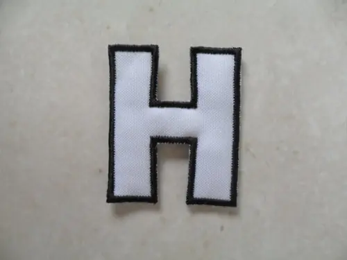 Patch Bordado Termocolante Letra H Contorno