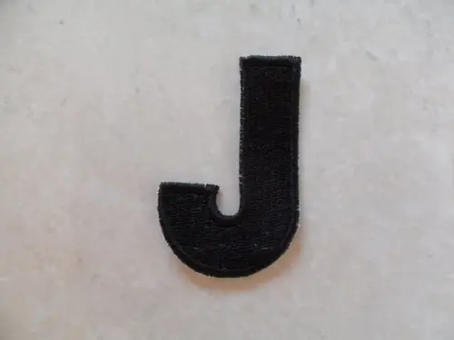 Patch Bordado Termocolante Letra J