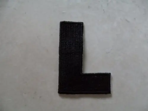Patch Bordado Termocolante Letra l