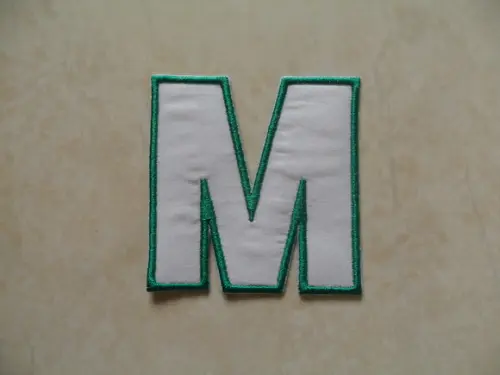 Patch Bordado Termocolante Letra m Contorno
