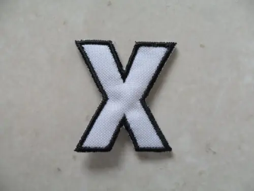 Patch Bordado Termocolante Letra x Contorno