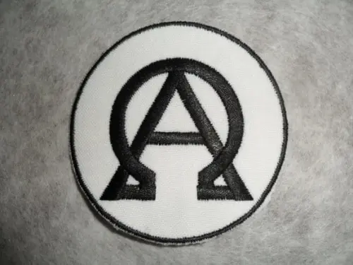 Patch Bordado Termocolante Logo Alfa