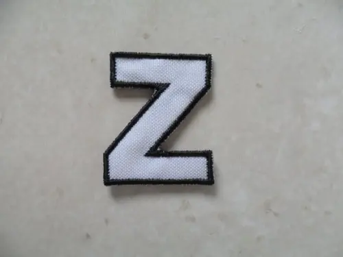 Patch Bordado Termocolante Letra Z Contorno