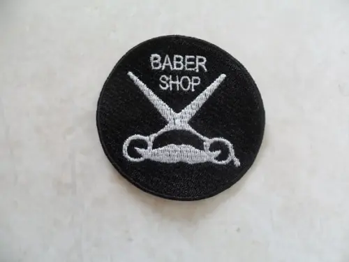 Patch Bordado Termocolante Logo Baber Shop
