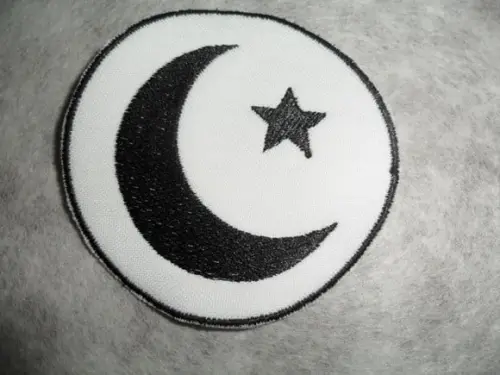Patch Bordado Termocolante Logo Estrela e Lua