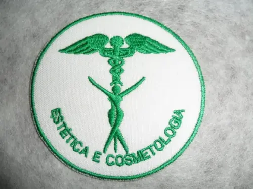 Patch Bordado Termocolante Logo Estética e Cosmetologia