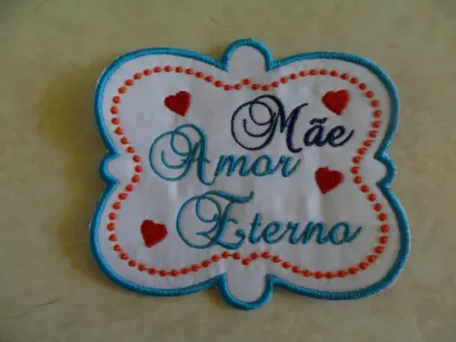 Patch Bordado Termocolante Mãe Amor Eterno