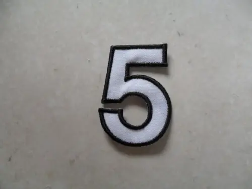 Patch Bordado Termocolante Número Cinco Contorno