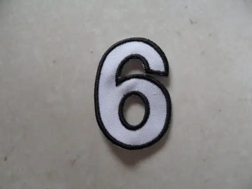 Patch Bordado Termocolante Número Seis Contorno